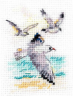 Набор для вышивания крестом «Ветер с моря. Чайки».