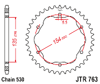 Звездочка ведущая JTR763.40 зубьев