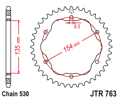 Звездочка ведущая JTR763.40 зубьев - фото 1 - id-p161305558