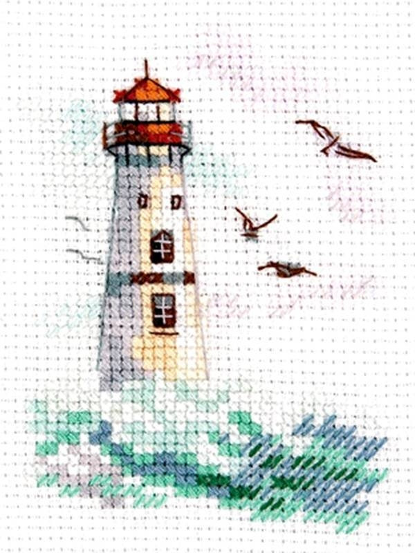 Набор для вышивания крестом «Море волнуется. Белый маяк». - фото 1 - id-p161441947
