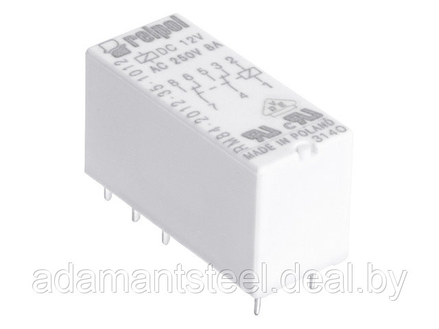 Реле RM84-2012-35-1012 8А, 2 перекл. контакта, 12VDC, IP67 - фото 1 - id-p138609499