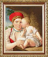 Набор для вышивания крестом «Кормилица с ребёнком».