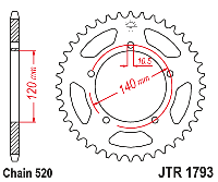 Звездочка ведущая JTR1793.43 зубьев