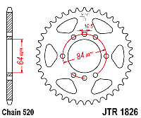 Звездочка ведущая JTR1826.46 зубьев