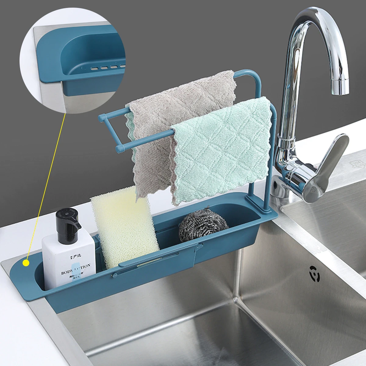 Органайзер для раковины Kitchen Organizer.Кухонная подвесная полка держатель