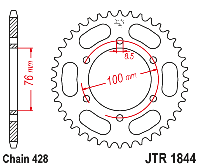 Звездочка ведущая JTR1844.43 зубьев