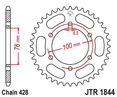 Звездочка ведущая JTR1844.43 зубьев - фото 1 - id-p161306128