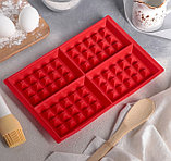 Форма силиконовая  "Вафли" 4 ячейки, фото 2