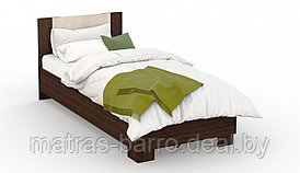 Кровать односпальная Империал Аврора 90х200 см с основанием венге/дуб молочный