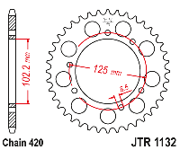 Звездочка ведущая JTR1132.59 зубьев