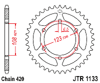 Звездочка ведущая JTR1133.59 зубьев