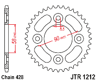 Звездочка ведущая JTR1212.36 зубьев