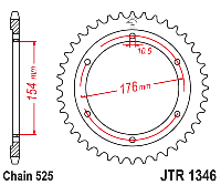 Звездочка ведущая JTR1346.44 зубьев