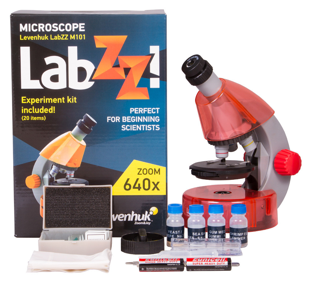 Микроскоп Levenhuk LabZZ M101 (Апельсин) - фото 9 - id-p106003944