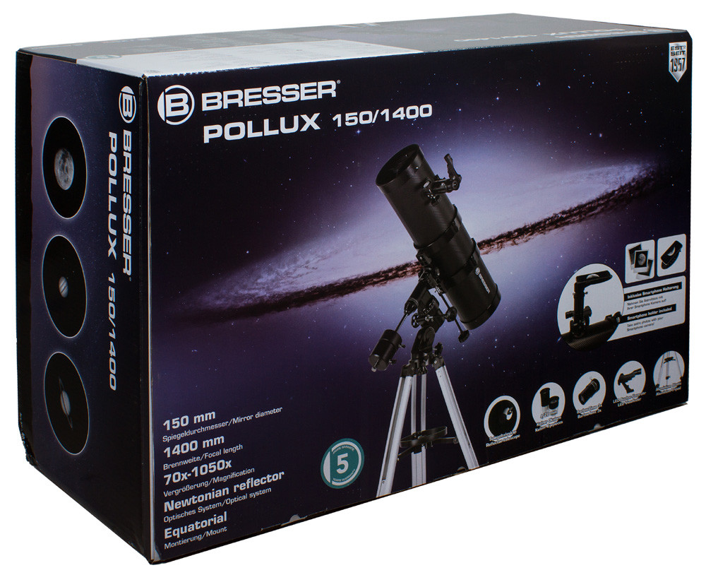 Телескоп Bresser Pollux 150/1400 EQ3 - фото 10 - id-p106003964
