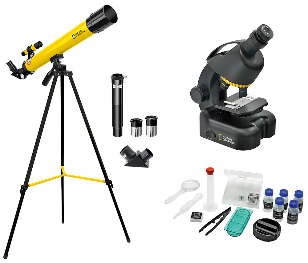 Набор Bresser National Geographic: телескоп 50/600 AZ и микроскоп 40 640x - фото 1 - id-p132929382