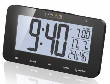 Часы цифровые Explore Scientific с будильником, черные - фото 1 - id-p142445502