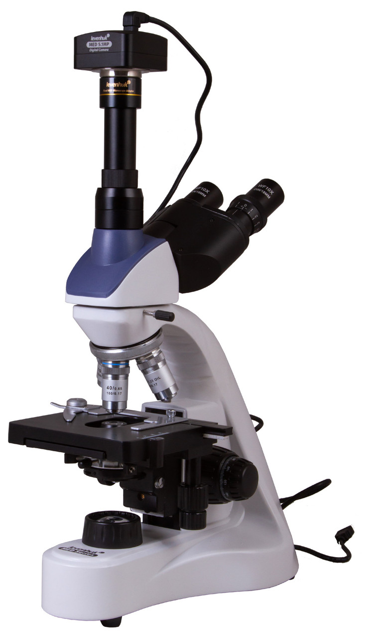 Микроскоп цифровой Levenhuk MED D10T, тринокулярный - фото 3 - id-p106004398
