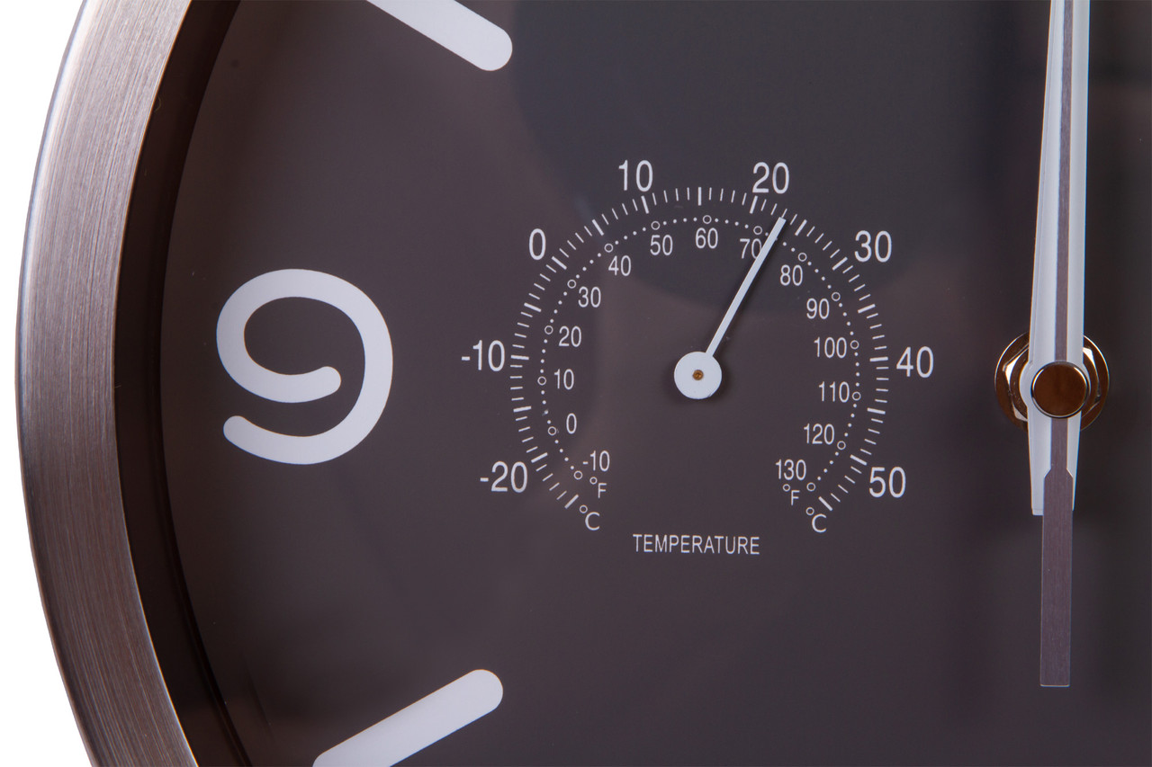 Часы настенные Bresser MyTime ND DCF Thermo/Hygro, 25 см, зеленые (Grey) - фото 5 - id-p148584768