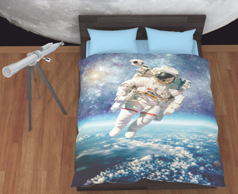 Комплект постельного белья NEWTONE «Астронавт в открытом космосе», 1,5-спальное - фото 1 - id-p155879208