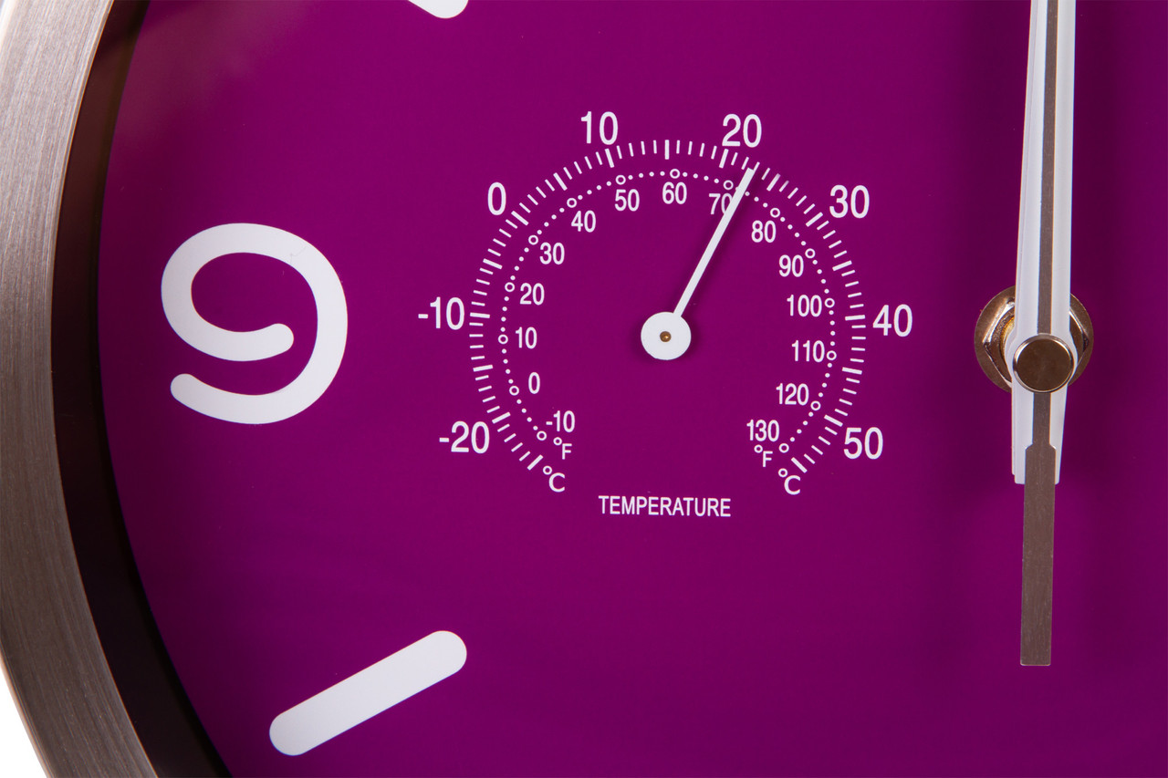 Часы настенные Bresser MyTime ND DCF Thermo/Hygro, 25 см, зеленые (Фиолетовый) - фото 5 - id-p148584784
