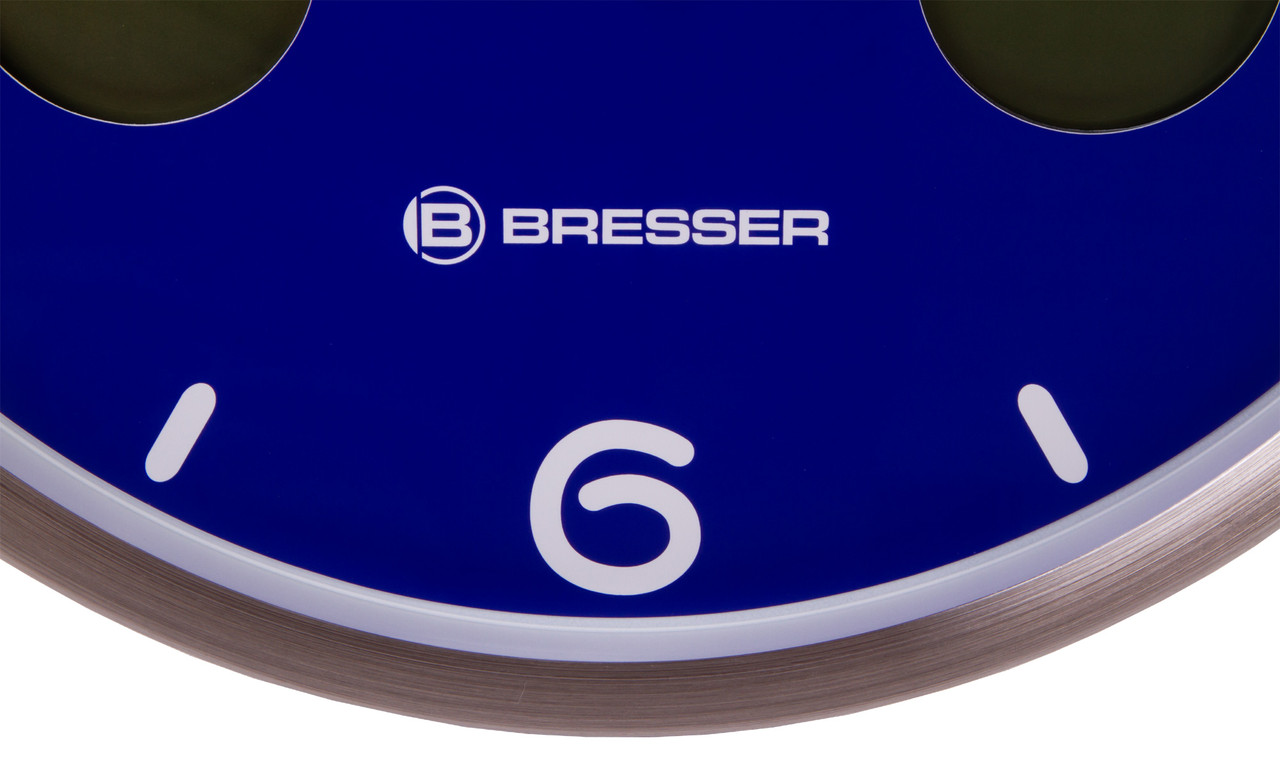 Часы настенные Bresser MyTime io NX Thermo/Hygro, 30 см, серые (Синий) - фото 5 - id-p148584787