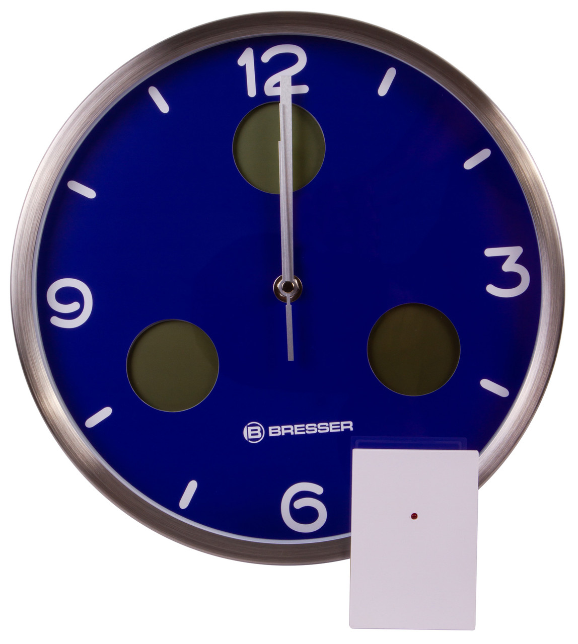 Часы настенные Bresser MyTime io NX Thermo/Hygro, 30 см, серые (Синий) - фото 8 - id-p148584787