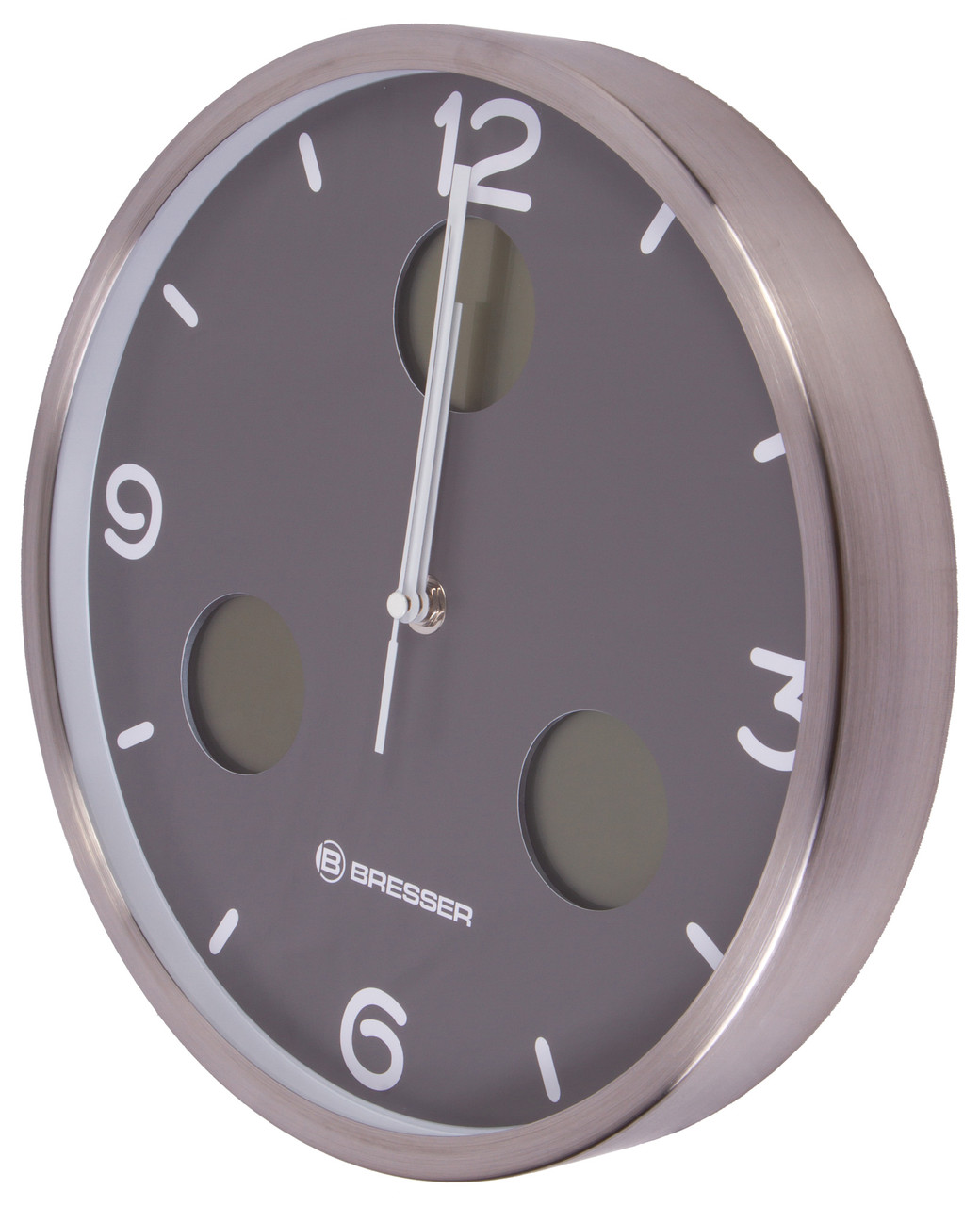 Часы настенные Bresser MyTime io NX Thermo/Hygro, 30 см, серые (Grey) - фото 4 - id-p148584788