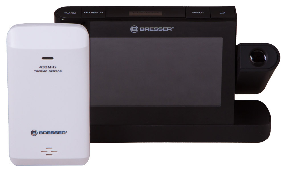 Метеостанция проекционная Bresser с цветным дисплеем, черная - фото 7 - id-p106464035