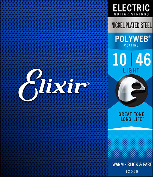 Elixir 12050 POLYWEB Комплект струн для электрогитары, Light, никелированная сталь, 10-46