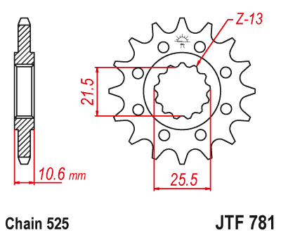 Звездочка ведущая JTF781.14 зубьев