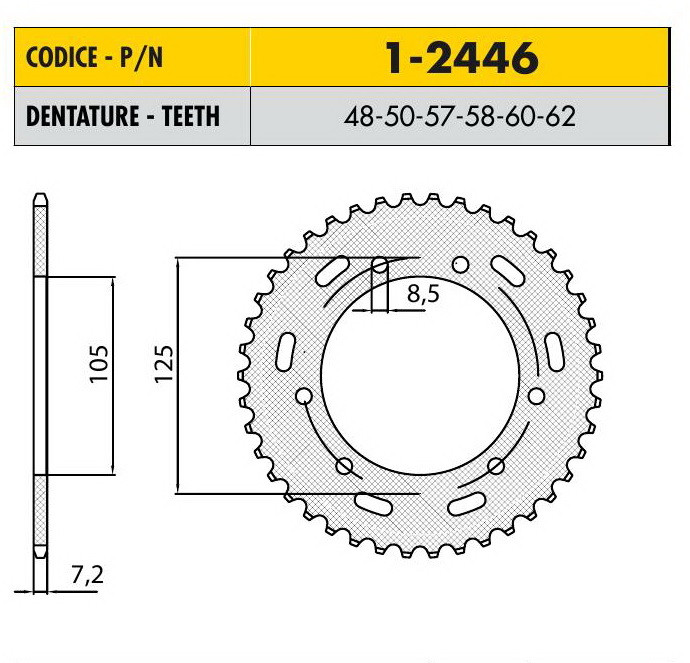 Звездочка ведущая Sunstar 1-2446-48 зубьев
