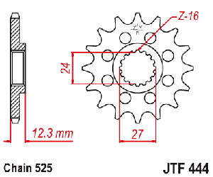Звездочка ведущая JTF444.17 зубьев
