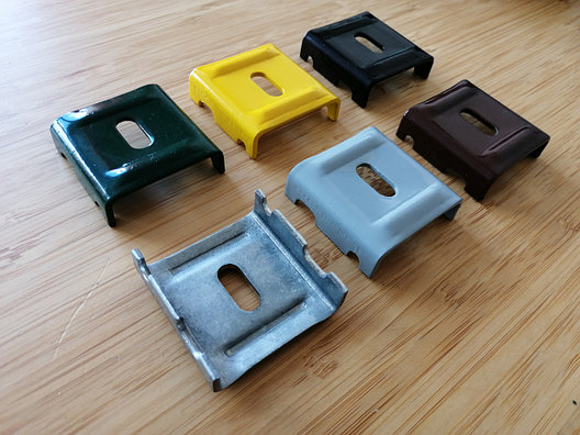 Комплект крепежа для 3Д забора скоба-саморез оцинкованная + полимерное покрытие, фото 2