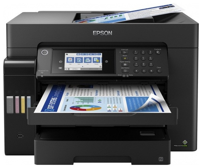 МФУ цветное Epson L15160 / копир-принтер-сканер-факс-СНПЧ (сеть-USB-WiFi)