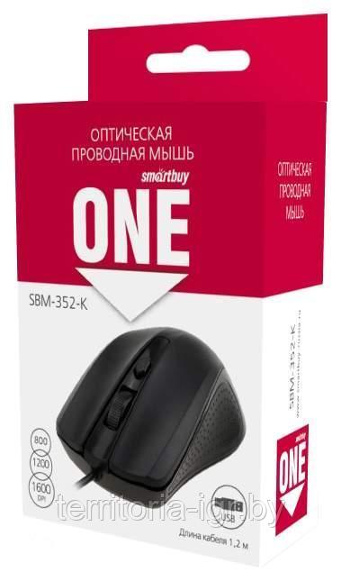 Проводная мышь SBM-352-K черный Smartbuy - фото 1 - id-p103456385