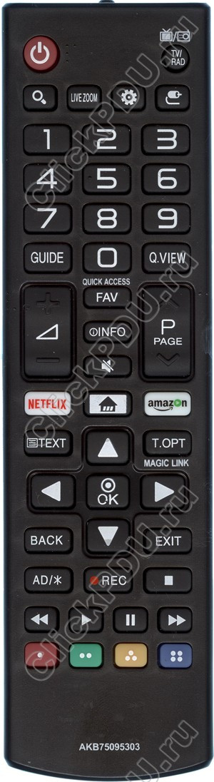 ПДУ для LG AKB75095303 ic lcd tv с кнопкой " ivi " (серия HLG416) - фото 1 - id-p161640747