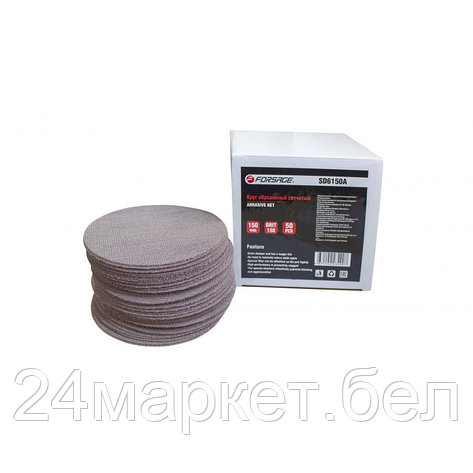 Круг абразивный сетчатый 150мм (Grit 120)(к-т 50 шт) Forsage F-SD6120A, фото 2