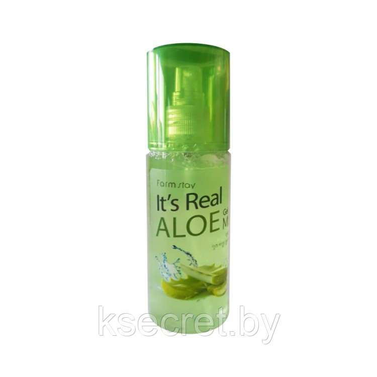 Гель-спрей для лица с экстрактом алое FarmStay It's Real Aloe Gel Mist, 120ml - фото 1 - id-p161723586