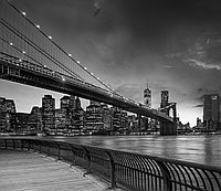 Фотообои ЧБ мост в Нью-Йорке