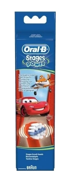 Насадка Oral-B Stages Kids Cars для электрической щетки, красный, 2 шт - фото 1 - id-p161761088