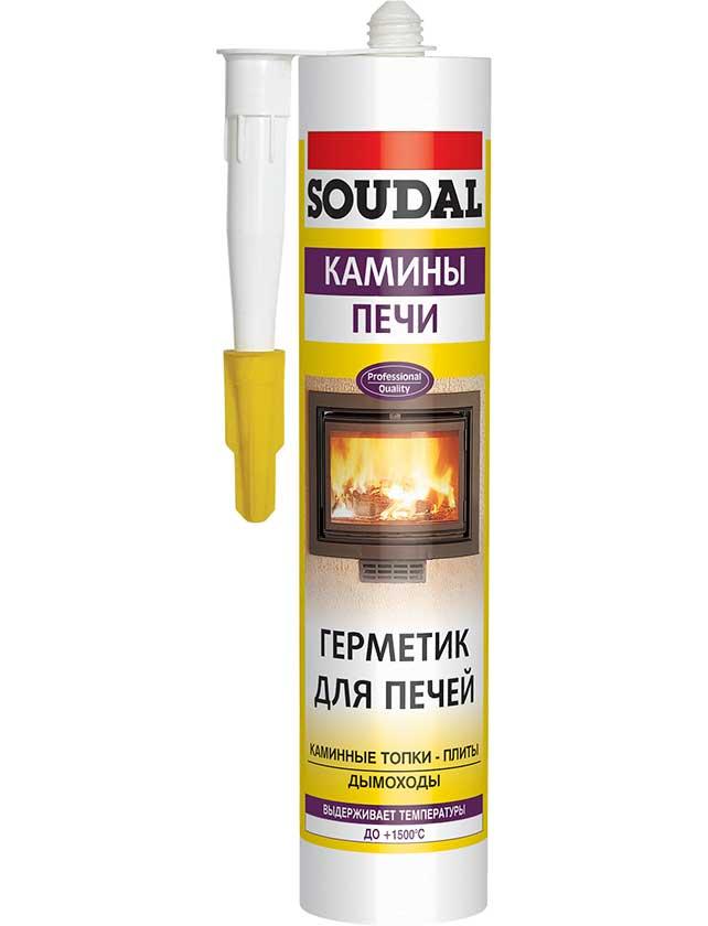 Герметик для печей "Soudal" КАМИНЫ ПЕЧИ черный 280 мл - фото 1 - id-p161777322