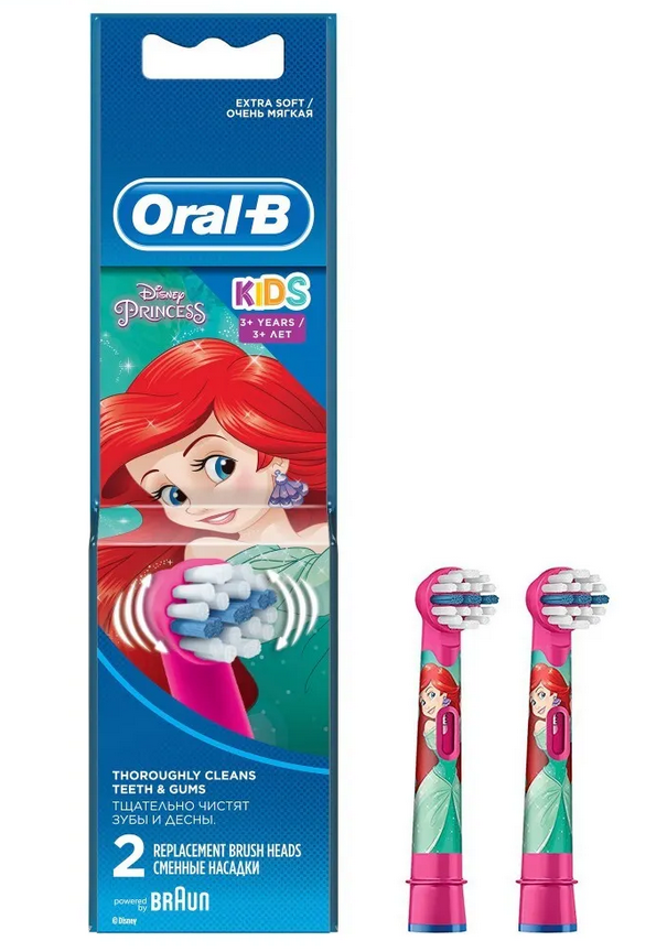 Насадка Oral-B Stages Kids Avengers Little Mermaid (русалка ) для электрической щетки, 2 шт. - фото 1 - id-p161777572