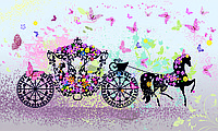 Фотообои Цветочная карета