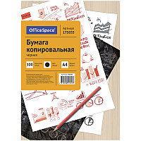 Бумага копировальная OfficeSpace , А4, 100л, черная CP_342/175035