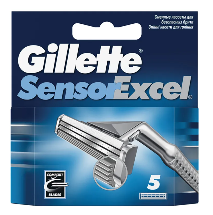 Сменные кассеты Gillette Sensor Excel ( 5 шт ) - фото 1 - id-p161778025