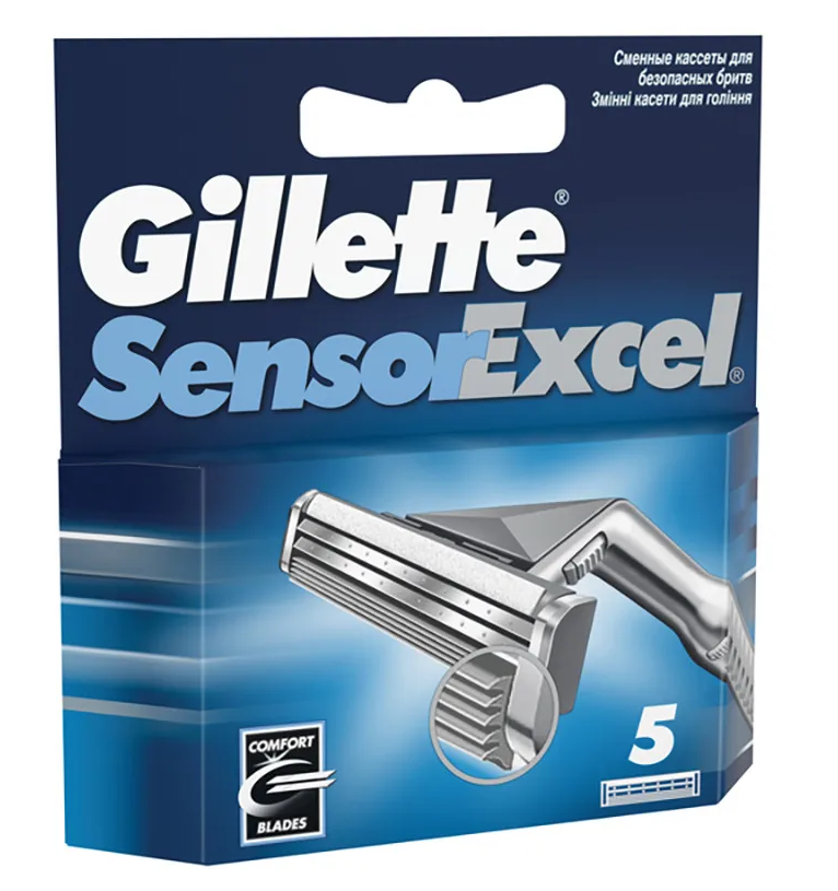 Сменные кассеты Gillette Sensor Excel ( 5 шт ) - фото 3 - id-p161778025