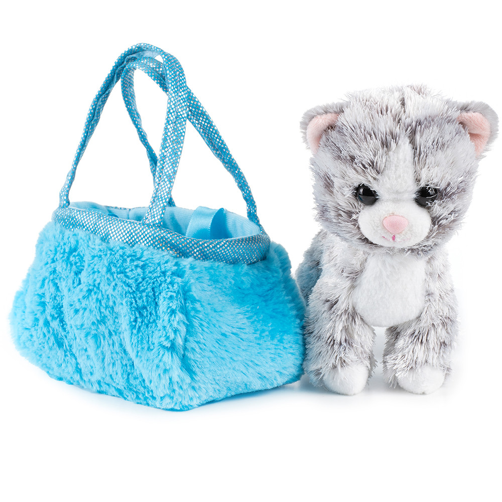 Мягкая игрушка FANCY "Котик в сумочке-переноске", 15 см