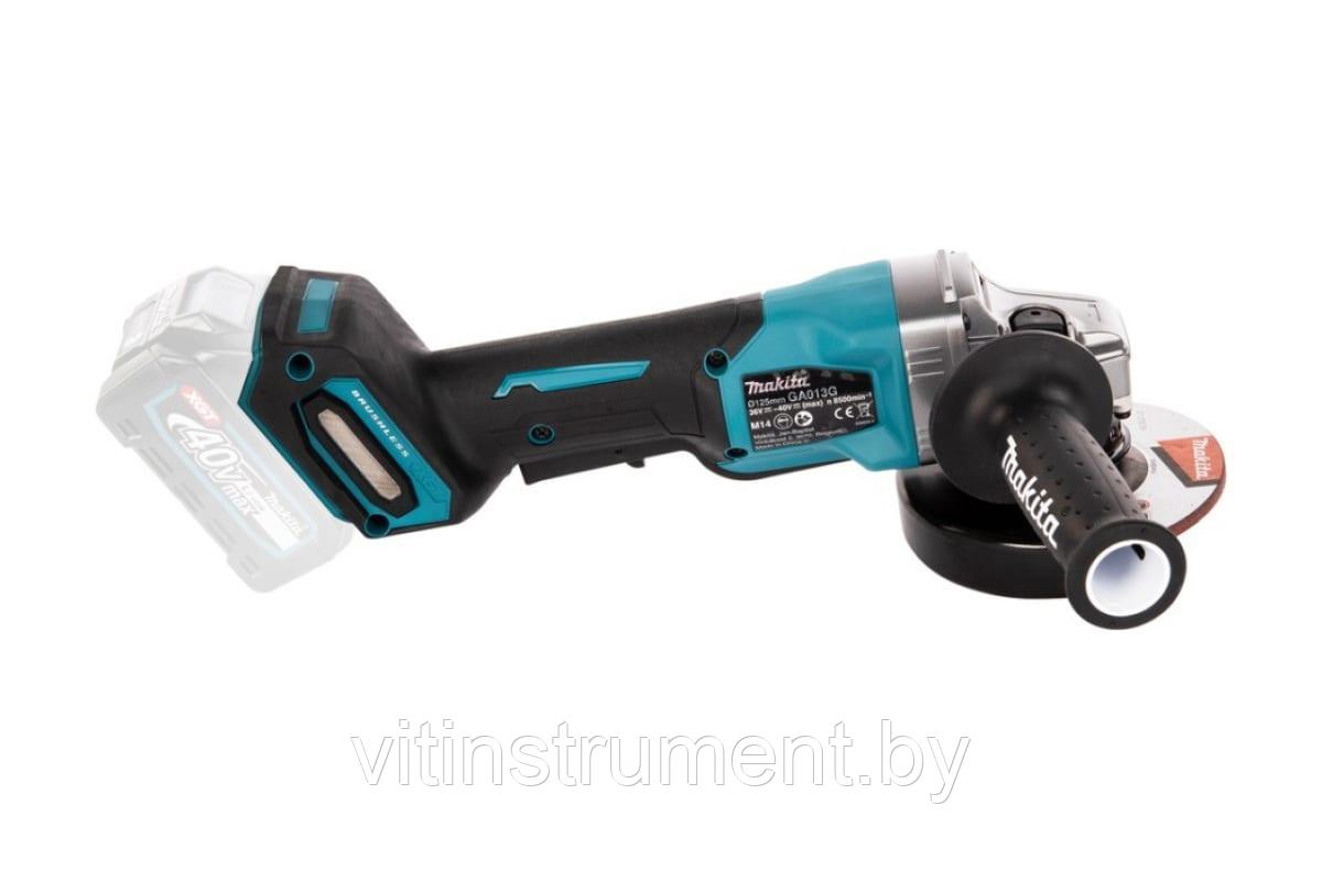 Угловая шлифмашина аккумуляторная GA013GZ (GA 013 GZ) ) MAKITA 40V XGT + аккумулятор 2.5Ач и зарядное усторйст - фото 3 - id-p161801687