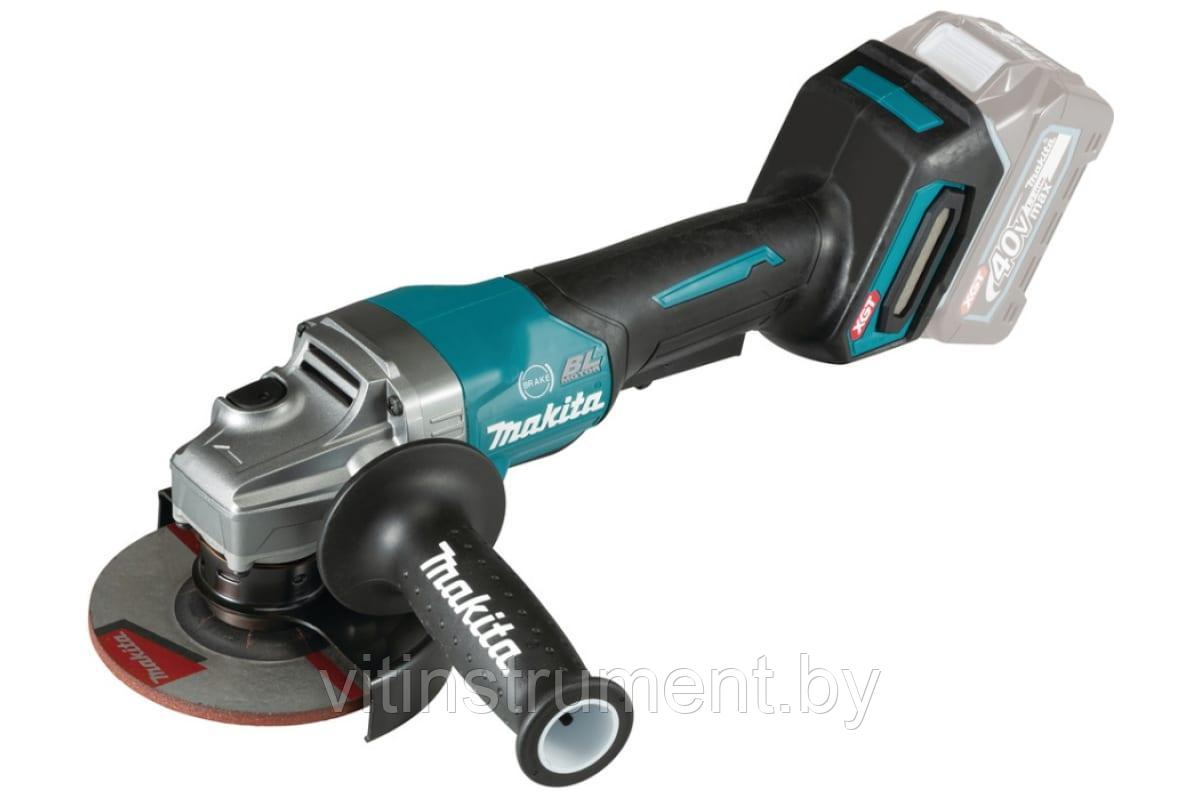 Угловая шлифмашина аккумуляторная GA013GZ (GA 013 GZ) ) MAKITA 40V XGT + аккумулятор 2.5Ач и зарядное усторйст - фото 5 - id-p161801687